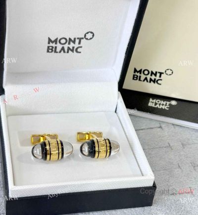 AAA Grade Copy Mont Blanc Starwalker Men's Cufflinks Gold Gifts